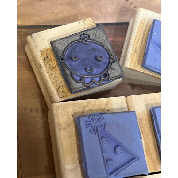 2004 STAMPIN' UP! OCCASIONALLY Wood Mounted Rubber Stamp set of 8 LOVE HEART - Picture 4 of 4